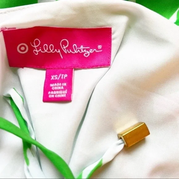 LILLY PULITZER for Target Boom Boom Palm Leaf Tie Back Dress Size XS in Green - Picture 14 of 15